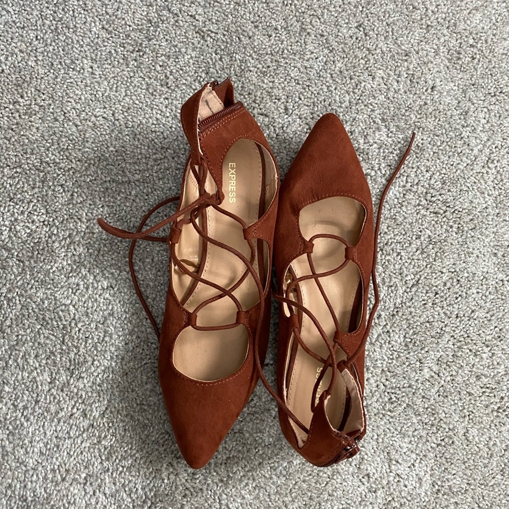 Express lace up flats